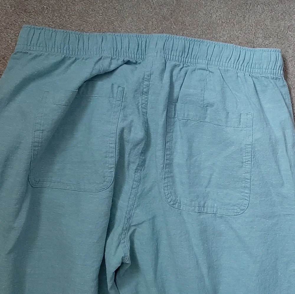 PATAGONIA GREEN-BLUE WOMEN'S ISLAND HEMP BEACH PANTS (M) - Picture 9 of 10